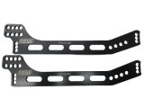 Four Link Bracket - Chassis Bracket - Passenger Side - Double Slot - Aluminum - Black Powder Coat - Longhorn Chassis - Pair thumbnail 1