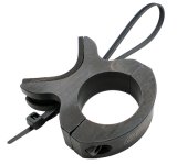 Shock Reservoir Bracket - Clamp-On - Cable Tie - Aluminum - Black Anodized - 1-1/2 to 3 in Reservoirs - 1-3/4 in OD Tube - Each thumbnail 1