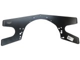 Motor Plate - Mid - 0.625 in Offset - 0.25 in Thick - Aluminum - Black Powder Coat - Small Block Chevy - GRT Late Model Chassis - Each thumbnail 1