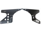 Motor Plate - Longhorn - Mid - 28 x 12 in - 1/4 in Thick - Aluminum - Black Powder Coat - Ford / Chevy - Each thumbnail 1