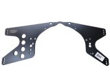 Motor Plate - Longhorn - Mid - 28 x 12 in - 1/4 in Thick - 1 in Raised - Aluminum - Black Powder Coat - Ford / Chevy - Each thumbnail 1