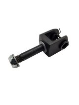 Shock Clevis - 0.5 in Hole Diameter - 0.875 in ID - 1.25 in Width - 4.25 in Length - 0.188 in Thick - Hardware / Spacers Included - Steel - Cadmium - Universal - Each thumbnail 1
