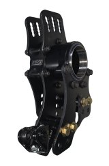 Birdcage - Driver Side - 3.000 in ID Bearing - Double Bearing - Axle Clamps Included - Aluminum - Black Anodized - Rocket Chassis - Each thumbnail 1