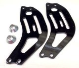Panhard Bar Bracket - Frame Mount - 3 x 10 x 6 in - Bolt-On - Double Adjustable - Aluminum - Black Powder Coat - Pair thumbnail 1