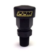 Rear Axle Assembly Vent Fitting - Straight - 3/8 in NPT Male - Aluminum - Black Anodized - Quick Change - Each thumbnail 1