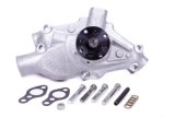 Water Pump - Mechanical - High Performance - 3/4 in Pilot - Short Design - Revised Impeller Entry - Aluminum - Natural - Small Block Chevy - Each thumbnail 1