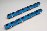 Rocker Arm Stud Girdle - Solid Bar - 7/16-20 in Thread Studs - Aluminum - Blue Anodized - Small Block Ford - Kit thumbnail 1
