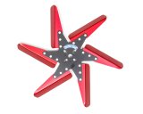 Mechanical Cooling Fan - Flex Fan - 18 in Fan - 6 Blade - 5/8 in Pilot - Universal Bolt Pattern - Steel Hub / Aluminum Blades - Red Anodized / Black Center - Each thumbnail 1