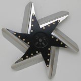 Mechanical Cooling Fan - Turbo Flex - 17 in Fan - 6 Blade - 5/8 in Pilot - Universal Bolt Pattern - Steel Hub / Stainless Blades - Polished / Black Center - Each thumbnail 1