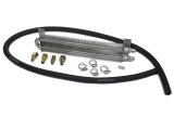 Fluid Cooler - Two Pass System - 12 x 2.5 x 1.5 in - Tube Type - 6 AN Male Inlet / Outlet - 11/32 in Hose Barb Adapters - Brackets / Fittings / Hardware / Hose - Aluminum - Natural - Kit thumbnail 1