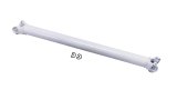 Drive Shaft - 32 in Long - 2 in OD - 1310 U-Joints - Steel - White Paint - Universal - Each thumbnail 1