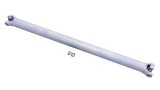 Drive Shaft - 45 in Long - 2.5 in OD - 1310 U-Joints - Steel - White Paint - Universal - Each thumbnail 1