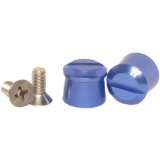 Helmet Tear Off Post - Aluminum - Blue Anodized - Pair thumbnail 1
