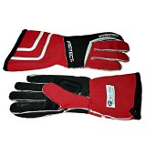 Driving Gloves - SFI 3.2/5 - Double Layer - Sport Reverse Stitch - Nomex - Black / Red - X-Large - Pair thumbnail 1