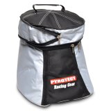 Helmet Bag - Gear Pak XL - 4 in Expandable Top - Fleece Lined - Zipper Closure - Nylon - Black / Silver - Each thumbnail 1