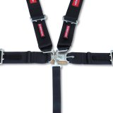 Harness - 5 Point - Latch and Link - SFI 16.1 - 50 in Length - Pull Down Adjust - Bolt-In / Wrap Around - Individual Harness - Black - Kit thumbnail 1