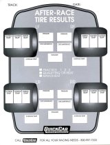Tire Setup Chart - After Race - 50 Sheet in a Pad - Each thumbnail 1