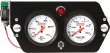 Gauge Panel Assembly - Sprint Panel - Oil Pressure / Water Temperature - 2-5/8 in Diameter - White Face - 9-Volt Battery - Aluminum Panel - Kit thumbnail 1