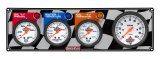 Gauge Panel Assembly - Oil Pressure / Oil Temperature / Tachometer / Water Temperature - 3-3/8 in / 2-5/8 in Diameter - Silver Face - Warning Light - Kit thumbnail 1
