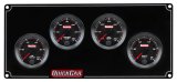 Gauge Panel Assembly - Redline - Oil Pressure / Water Temperature / Oil Temperature / Voltmeter - Black Face - Aluminum - Black - Kit thumbnail 1