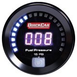 Fuel Pressure Gauge - 0-15 psi - Electric - Digital - 2-1/16 in Diameter - Black Face - Each thumbnail 1