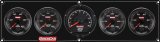 Gauge Panel Assembly - Redline - Oil Pressure / Water Temperature / Fuel Pressure / Oil Temperature / Tachometer - 0-100 psi Fuel Pressure - Black Face - Aluminum - Black Anodized - Kit thumbnail 1