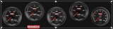 Gauge Panel Assembly - Redline - Oil Pressure / Water Temperature / Oil Temperature / Fuel Pressure / Tachometer - 0-100 psi Fuel Pressure - Black Face - Aluminum - Black Anodized - Kit thumbnail 1