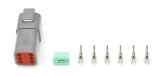 Electrical Connector - Deutsch Connector - Male - 6 Pin - Housing / Pins / Wedge Locks - Each thumbnail 1