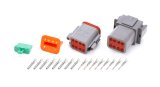 Electrical Connector - Deutsch Connector - Male - 8 Pin - Flange / Housing / Pins / Wedge Locks - Each thumbnail 1