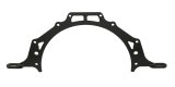 Motor Plate - Mid - 0.375 in Thick - Steel - Black Powder Coat - Small Block Chevy - Each thumbnail 1