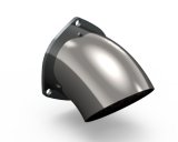 Exhaust Turn Down - Bolt-On - 4 in Diameter - 3-Bolt - Adjustable - Stainless - Polished - Each thumbnail 1
