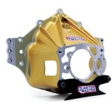 Bellhousing - Reverse Mount Starter - Magnesium - Gold Powder Coat - Chevy - Each thumbnail 1