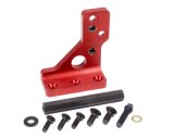 Oil Pump Bracket - Bellhousing Top Mount - Hardware Included - Aluminum - Red Anodized - KSE / KSR Pump - Quarter Master Clutchless Bellhousings - Kit thumbnail 1