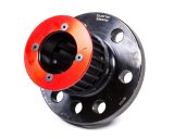 Crank Drive Flange - 6-Bolt Flange - 10 Spline - HTD Pulley - 1-Piece Seal - Steel - Black Oxide - Small Block Chevy - Each thumbnail 1