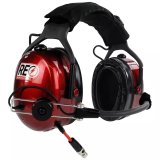 Headset - Spotter Deluxe - Noise Canceling - Push to Talk Switch - Plastic - Red - Each thumbnail 1