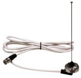 Antenna - 6 in Tall - Stingray - Roof Mount - 9 ft Cable - Stainless - Polished - Racing Electronics Systems - Kit thumbnail 1