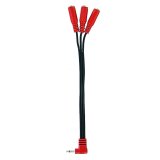 Headset Adapter Cable - Splitter - 1/8 in Male Jack to Triple 1/8 in Female Jacks - Mono - Each thumbnail 1