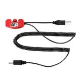Push-To-Talk Switch - Heavy Duty - Soft Touch - In-Line Remote - Aluminum - Red Anodized - Each thumbnail 1