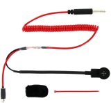 Helmet Boom Mic - 3-Conductor - Coil Cord - Standard Flex - 1/8 input Jack - Each thumbnail 1