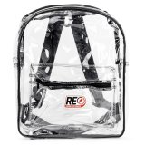 Gear Bag - 14 in Wide - 5 in Deep - 16 in Tall - Backpack - Zipper Closure - Vinyl - Clear - Each thumbnail 1