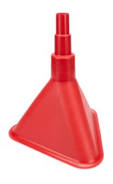 Funnel - Triangular - 14.25 in Wide x 16 in Long - Plastic - Red - Each thumbnail 1