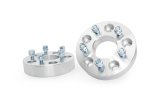 Wheel Adapter - 5 x 5 to 5 x 4.5 in Wheel - 1-1/2 in Thickness - Aluminum - Clear Anodized - Jeep Wrangler JK 2007-18 - Pair thumbnail 1