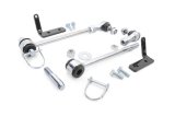 Sway Bar Disconnect Kit - Front - 3.5-6 in Suspension Lift - Steel / Rubber - Zinc Oxide / Black - Jeep Wrangler JK 2007-18 - Kit thumbnail 1