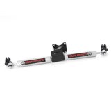 Steering Stabilizer Kit - Dual - Hardware Included - Steel - Silver Powder Coat - Jeep Wrangler JK 2007-18 - Kit thumbnail 1