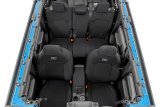 Seat cover - Slip-On - Front / Second Row - Neoprene - Black - Ford Midsize SUV 2021-25 - Kit thumbnail 1