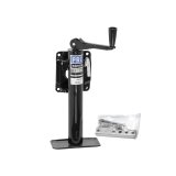 Trailer Jack - Pro Series - Bolt-On - Manual - Topwind - Foot Plate Included - 2000 lb Maximum - Steel - Black Paint - Kit thumbnail 1