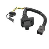 Trailer Light Wiring Harness - T-One Connector - Vehicle Side 4 Flat / 7 Way Combo - Brake / Tail Light / Turn Signal - Various Applications - Each thumbnail 1