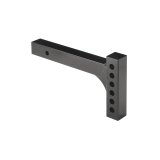 Hitch Shank Bar - 2 in Hitch - Adjustable - 11-3/4 in Long - 6-1/4 in Drop to 4-1/4 in Rise - 1400 lb Tongue Weight - Steel - Black Powder Coat - Each thumbnail 1