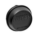 Tongue Jack End Cap - Removable - Fulton Logo - Plastic - Black - Fulton XP15 Marine Jacks - Each thumbnail 1