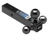 Ball Mount Hitch - Tri-Ball - 2 in Hitch - 12 in Long - 2000 / 10000 / 16000 lb Capacity - 1-7/8, 2, and 2-5/8 in Balls Installed - Steel - Black Powder Coat - Each thumbnail 1